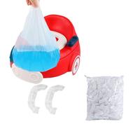 OULIGET Lot de 50 doublures de chaise de toilette avec élastique, sacs d'apprentissage de la propreté, sacs jetables pour tout-petits enfants et bébés, housse de siège de toilette, 43,2 x 20,3 cm