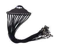 OULII Cordon à Lunettes Chaînes à Lunettes Porte-Lunettes en Nylon Noir 12 Pièces