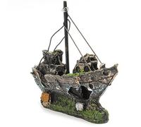 OULII Résine Pêche Bateau Aquarium Décor pour Aquarium