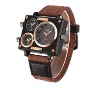 Oulm 3595 pour homme montres Marque de luxe Unique Design Mode Lanière de cuir Japon montres à quartz Affichage
