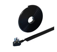 Oulotte Cache-câbles de sol, protection cordon en PVC auto-adhésive, gestion des goulottes câbles électriques et rallonges(D30 Black,5M)