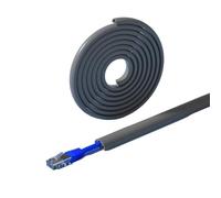 Oulotte Cache-câbles de sol, protection cordon en PVC auto-adhésive, gestion des goulottes câbles électriques et rallonges(D20 Gray,4M)