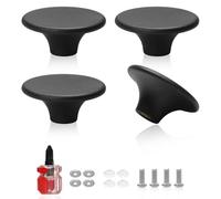 OulQinyhome 4 Pièces Boutons de Couvercle de Casserole - Poignée Casserole Universelle de Cuisine - Bouton à Chapeau Haut de Forme pour Cocottes de Cuisine (Noir)