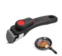 OulQinyhome Poignée Amovible Universelle - Manche Verrouillage et Bouche Denté - Manche Détachable pour Casseroles et Poêles, Supporte 5 kg (Noir)