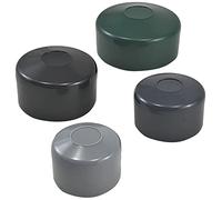 OuM Lot de 10 capuchons ronds pour poteaux de clôture - 48,3 mm - Noir