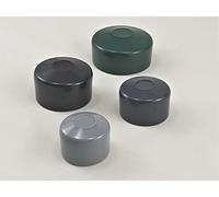 OuM Lot de 10 capuchons ronds pour poteaux de clôture - Vert - 60,3 mm
