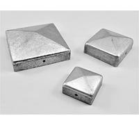 OuM Lot de 3 capuchons en métal galvanisé 50 x 50 mm