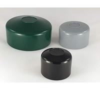 OuM Lot de 5 capuchons ronds pour poteaux de clôture Vert 76 mm