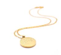 OUMAY Bijoux gravés en calligraphie arabe plaqués or 18K - Message Inspirant et symbolique - Amour, foi, protection - Cadeau femme anniversaire, noel (Bonheur Or)