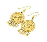 OUMAY Bijoux gravés en calligraphie arabe plaqués or 18K - Message Inspirant et symbolique - Amour, foi, protection - Cadeau femme anniversaire, noel (Destin Boucles)