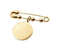 OUMAY Bracelet & Collier Ayat Al Kursi Plaqué Or 18K Acier Inoxydable, Protection Spirituelle pour Musulman - Gravé en Calligraphie Arabe - Cadeau Aid, Ramadan, Mawlid (Broche Or)