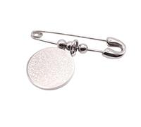 OUMAY Bracelet & Collier Ayat Al Kursi Plaqué Or 18K Acier Inoxydable, Protection Spirituelle pour Musulman - Gravé en Calligraphie Arabe - Cadeau Aid, Ramadan, Mawlid (Broche Argent)