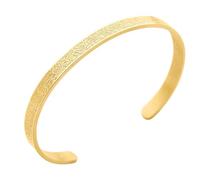 OUMAY Bracelet & Collier Ayat Al Kursi Plaqué Or 18K Acier Inoxydable, Protection Spirituelle pour Musulman - Gravé en Calligraphie Arabe - Cadeau Aid, Ramadan, Mawlid (Bracelet Or)