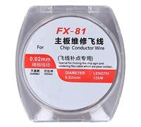 Oumefar 1 Fil émaillé, Réparation de PCB, Enroulement en Cuivre, Fil D'isolation à Haute conductivité électrique pour la Réparation de la Carte Mère pour Téléphones Mobiles, (0.02mm)