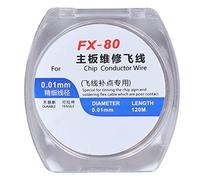 Oumefar 1 Fil émaillé, Réparation de PCB, Enroulement en Cuivre, Fil D'isolation à Haute conductivité électrique pour la Réparation de la Carte Mère pour Téléphones Mobiles, (0.01mm)