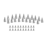Oumefar 20 pièces 10 * 20mm argent métal balle cône pointes goujons Rivets balle Rivets pour sac ceinture en cuir artisanat Style Punk Rivets Artsupplies