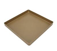 Oumefar 28x28x3cm moule de cuisson en alliage d'aluminium or forme carrée moule à gâteau moule à gâteau plaque de cuisson antiadhésive pour biscuit grille pain pizza