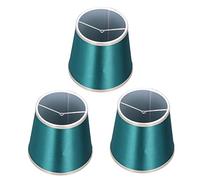 Oumefar 3 Pièces Baril Tissu Abat-jour Pince sur Ampoule Abat-jour Couvre Fait à la Main pour Lampes de Table Lustre E14 Bougies Ampoules 5.9x5.5x4.3 Pouces
