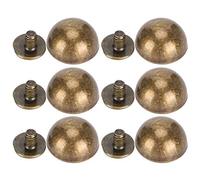 Oumefar 30 Ensembles vis en Laiton, Champignon Rivets, Bronze dôme Goujons Rivets pour Ceinture Portefeuille Sac à Main décoration 12 MM Home