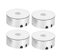 Oumefar 4 pièces Base d'affichage à LED , Présentoir à Boule de Cristal Support de Lampe à LED Couleur USB pour Cristaux Verre Art Figurine Bijoux