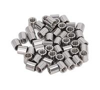 Oumefar 50 Pièces écrou D'accouplement Cylindrique 304 écrou D'accouplement en Acier Inoxydable M6x1.0 10 L11mm écrous de Connecteur Ronds