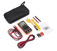 Oumefar AN8009 Multimètre Numérique à Plage Automatique Écran LCD rétroéclairé Testeur de Résistance de Courant de Tension pour électriciens Ingénieurs Techniciens Orange 130x65x3
