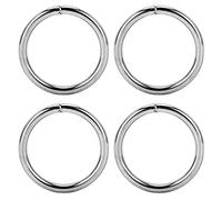 Oumefar Anneaux Ronds Soudés Robustes en Acier Inoxydable, Multifonctionnels pour le Camping, Gréement de Ceinture 4x40mm, 10 Pièces pour les Activités de Plein Air