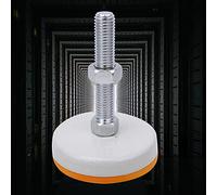 Oumefar Base de Pied Mécanique Réglable pour Pied de Support de Meuble Robuste, TPU Orange de 100mm, capacité de Charge de 1200KG