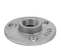 Oumefar Base de Tuyau à Bride en Fonte en Alliage Robuste, avec 3 Trous, Bride de Sol Filetée de 65MM DN15 pour une Fixation Sécurisée du Robinet, 10 Pièces (Alliage d'aluminium)