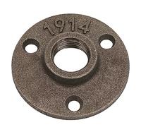 Oumefar Base de Tuyau à Bride en Fonte en Alliage Robuste, avec 3 Trous, Bride de Sol Filetée de 65MM DN15 pour une Fixation Sécurisée du Robinet, 10 Pièces (fonte)