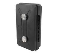 Oumefar Boîte à Clés Magnétique pour Organisateur sécurisé Sous la Voiture avec Double Aimants et Verrou de sécurité pour Usage Automobile et Domestique, Matériau ABS 19x12.5x4.7cm