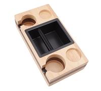 Oumefar Boîte à Coups de café en Bois, 12,6 X 6,5 X 3,0 Pouces Boîte de Rangement de Scories Coffre, porte-café avec Hauteur Réglable pour Baristas la Maison Coffee Brewing Brew Nain (Type 4)