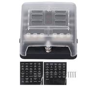 Oumefar Boîte à Fusibles à 6 Voies avec Indicateurs LED, Panneau de Fusible IP67 étanche pour les Systèmes 12V / 24V, 100A Busbar et 30A Circuits, Marine Grade for Car Boat Truck RV