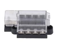 Oumefar Boîte à Fusibles à Lame à 4 Voies, Boîte de Support ATC ATO Durable avec Couvercle isolé pour éclairage Intérieur de Véhicule PC 4 Fusibles