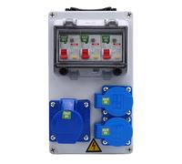 Oumefar Boîte de Distribution Extérieure Résistante aux Chocs, Boîtier de Prise de Courant Résistant aux Intempéries pour Chantier de Construction, Usine, Matériau PC 250x150x100mm