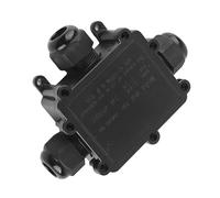 Oumefar Boîte de Jonction étanche, Connecteur de Câble électrique à Haute Performance d'étanchéité, Extérieur pour Projecteurs Extérieurs, Lumières de Jardin IP68 en Plastique Noir (T)