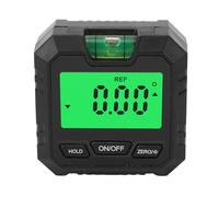 Oumefar Boîte de Niveau Numérique, écran LCD rétroéclairé, Base Magnétique, Mini Jauge D'angle 4x90 Degrés, Détecteur pour Automobile, Moto, Travail du Bois (Noir)