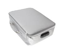 Oumefar Boîte de Rangement de Fichiers Ignifuge, Organisateur Multifonctionnel Résistant à la Chaleur pour la Maison, le Bureau et la Voiture, Argent