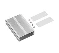 Oumefar Boîte électrique étanche en Aluminium pour Bricolage, Argent 24x69x100mm, Travail Exquis intégré pour Boîtier de Circuit imprimé D'amplificateur, Boîtier D'équipement Industriel