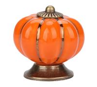 Oumefar Boutons en Céramique Citrouille Jolie Poignée de Style Européen pour Meubles de Tiroir D'armoire, Robustes et Durables pour Chambre D'enfant, Faciles à Installer avec Vis, Magnifique (Orange)