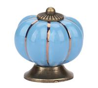 Oumefar Boutons en Céramique Citrouille Jolie Poignée de Style Européen pour Meubles de Tiroir D'armoire, Robustes et Durables pour Chambre D'enfant, Faciles à Installer avec Vis, Magnifique (Bleu)