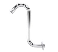 Oumefar Bras de Douche Bras de pommeau de Douche col de Cygne courbé en S 8 Pouces 201 Acier Inoxydable pour pommeaux de Douche Fixes Accessoire de Salle de Bain