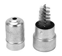 Oumefar Brosse de Nettoyage de Terminal de Batterie de Voiture, Fil D'Acier, Antirouille, Nettoyeur de Câbles pour L'entretien de la Voiture, en Acier Inoxydable, 2 Pièces