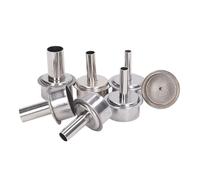 Oumefar Buses de Pistolet à Air Chaud, 7 Pièces, Pointes de Pistolet Thermique, Buses à Dessouder en Acier Inoxydable pour la Réparation et L'entretien, Tailles 3 4 5 7 8 10 12mm