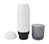 Oumefar Cafetière Portable, Cafetière de Voyage en Mini Machine 19 Bar, Extraction D'huile Riche en Haute Pression Matériel ABS pour les Voyages à Domicile 9,8 X 3in (Blanc)