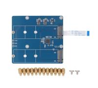 Oumefar Carte D'extension SSD PCIe M.2, Double Emplacement NVMe 2280, Adaptateur de Stockage sans Démarrage avec Voyant D'état, Carte D'extension SSD pour Disque Dur NVMe pour Réparation