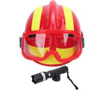 Oumefar Casque de Sauvetage Recherche de Sauvetage Rescue Hat Hater Sécurité à la Hauteur Casque Réglable PC avec Conception Réfléchissante Légère pour Les Sites de Construction Miners (Rouge)