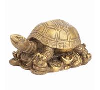 Oumefar Chanceux Chinois Forme de Tortue en Laiton Tortue décoration , Sculpture en Laiton Feng Shui Ornement pour la décoration Artisanale de Bureau à Domicile