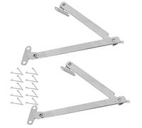 Oumefar Charnière de Support Durable pour Armoire, 10 Pièces, Support de Maintien à Rabat nickelé pour une Utilisation Efficace, adapté pour Atteindre des Objets élevés