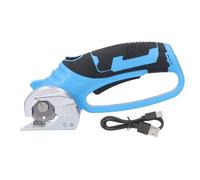 Oumefar Ciseaux électriques sans Fil, Cutter de Tissu Rechargeable Puissant 4V DC avec Lumière LED pour la Coupe en Papier Kraft en Cuir de Tapis, avec Câble USB